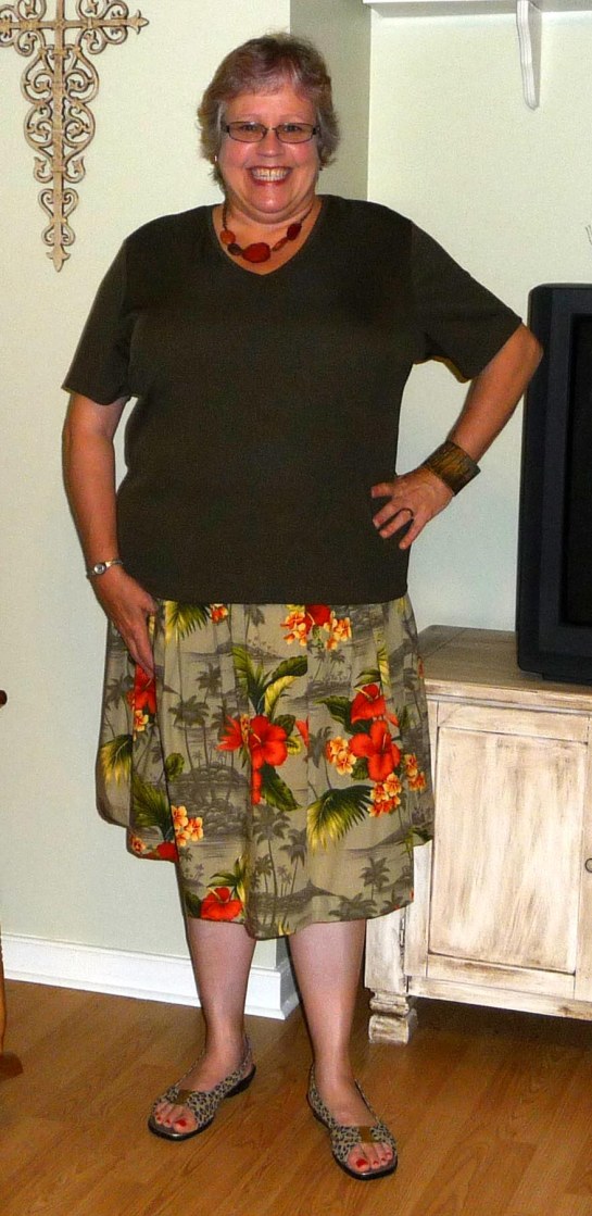 Skirt-DIY, Top-Thrifted, Shoes-Amerimark, Necklace-Thrifted, Bracelet-Gift from SheilaEphemera